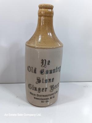 Early 1900â€™s Ye Old Country Stone Ginger Beer Bottle
