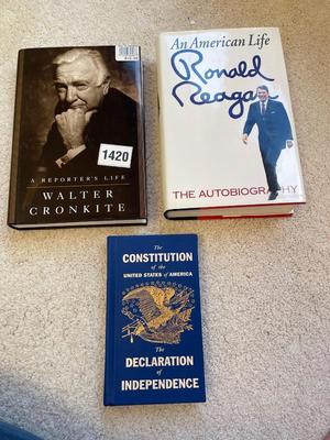 Walter Cronkite, Ronald Reagan and constitution books
