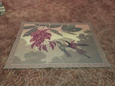 BEAUTIFUL HUMMINGBIRD WALL TAPESTRY BY RIDDLE HOME & GIFT