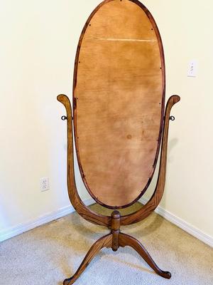 Cheval  Oval Floor Mirror