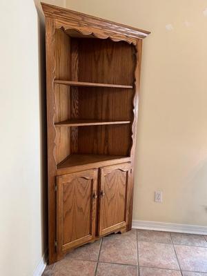 Large Oak Corner Shelf