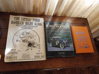 FORD MODEL A BOOKS AND SHEET MUSIC