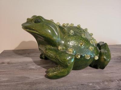 Larger MCM Ceramic Lighted Frog