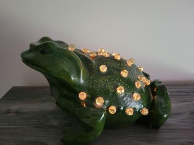 Larger MCM Ceramic Lighted Frog
