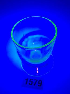 Uranium Glass water goblet
