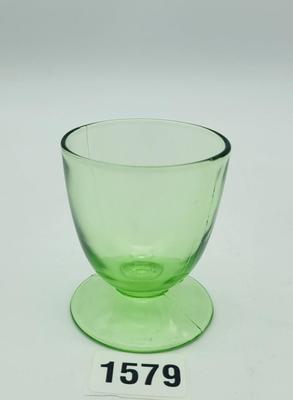 Uranium Glass water goblet