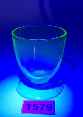 Uranium Glass water goblet