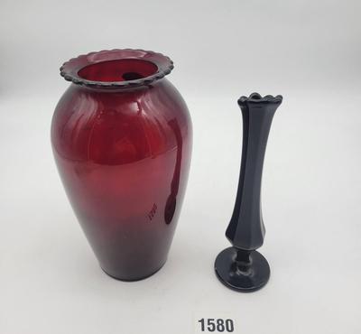 Anchor Glass Royal Ruby Vase Bundle