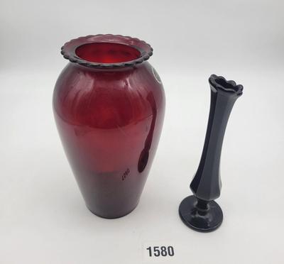 Anchor Glass Royal Ruby Vase Bundle