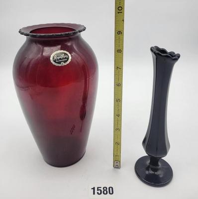 Anchor Glass Royal Ruby Vase Bundle