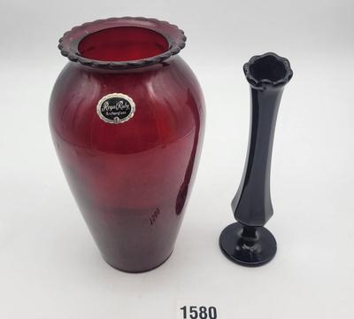 Anchor Glass Royal Ruby Vase Bundle