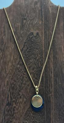 30" Gold Toned Medallion Necklace