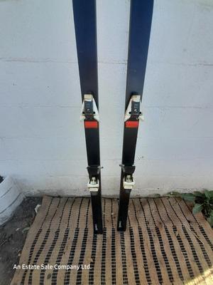 Vintage Virage Lacroix SL de France skis Made in France with bindings.