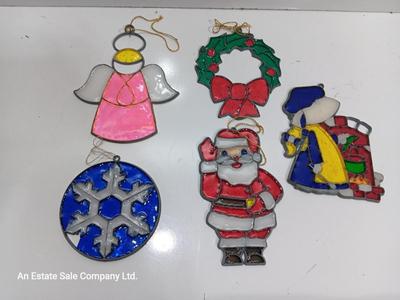 Larger Christmas-Stained glass ornaments