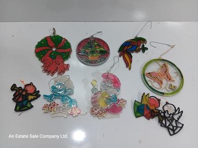 Plastic stained-glass window decor or ornaments
