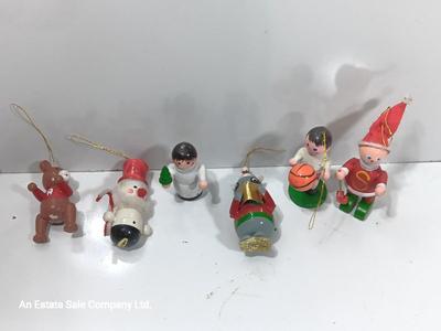 More little wooden ornaments - bear - snowman - basketball player and more