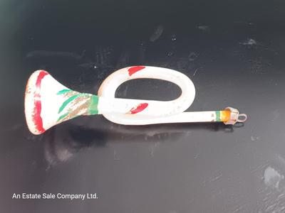 Antique Western Germany glass instrument ornament
