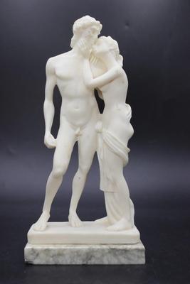 Small Adonis and Venus Goddess Nude Composite Statuette Figurine