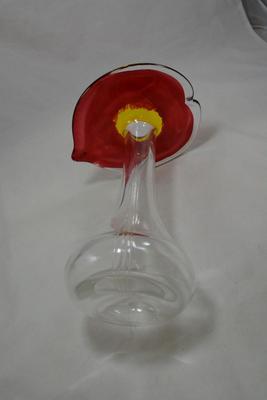 Vintage Art Glass Jack In The Pulpit Vase 11.75x8