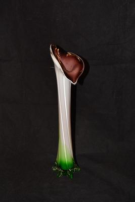 Vintage MURANO Venezia Calla Lily Vase 15.5x5