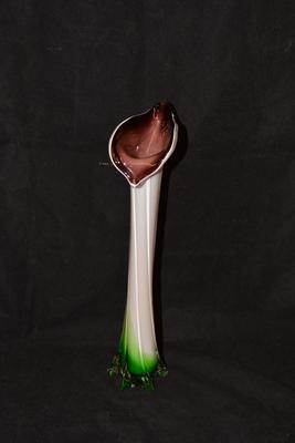 Vintage MURANO Venezia Calla Lily Vase 15.5x5