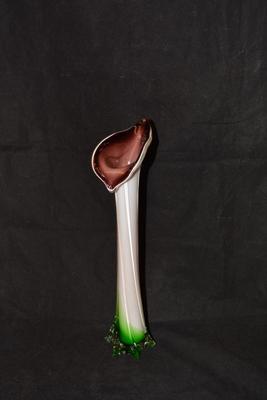 Vintage MURANO Venezia Calla Lily Vase 15.5x5