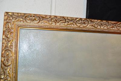 Very Vintage Original  Oil on Canvas Troika Sled Hunt, Signed 42x22