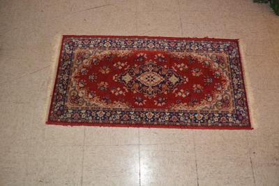Vintage Wool Small Area Rug 48x24