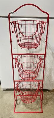 Red storage shelf