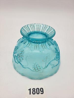 Blue Opalescent Glass Dish