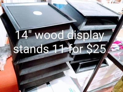 wood display stands