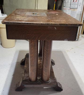 Antique Tiger Oak Table
