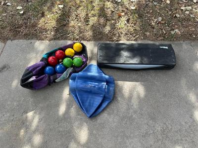 BOCCE BALL, CROQUET SET AND STAYBALL
