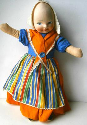 Vintage Dutch Girl Cloth Doll