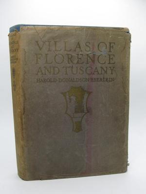 Antique Architectural Art Book Villas of Florence and Tuscany with a Frontispiece in Colour Illustration by the Author