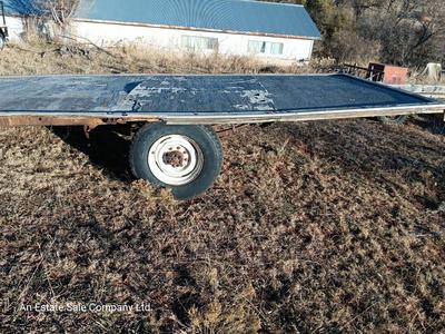Steel framed flatbed trailer