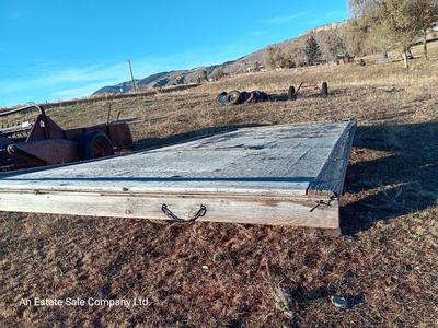 Steel framed flatbed trailer