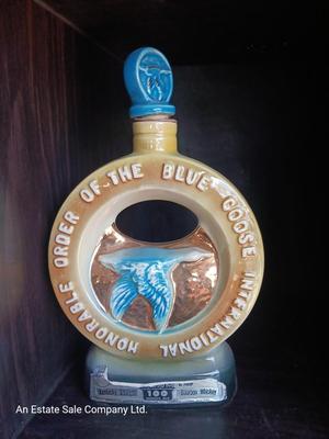 Kentucky Straight Burbon Honorable Order of the Blue Goose International decanter