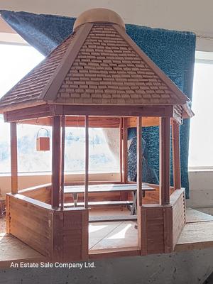 Awesome Wooden Gazebo for Barbies bird feeder or Decor!