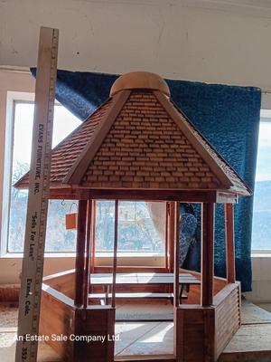 Awesome Wooden Gazebo for Barbies bird feeder or Decor!