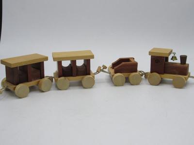 Retro Original Loquai Holzkunst West Germany Wooden Toy Train