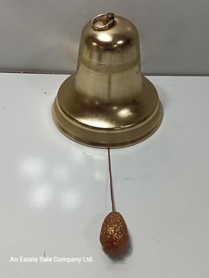 Vintage metal Gold musical bell pull string