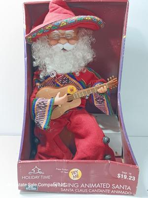 Holiday Time working Singing animated Santa - Feliz Navidad to all the children of the world!