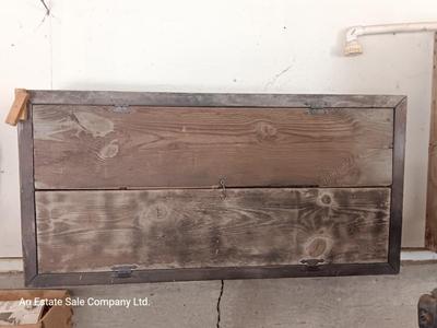Rustic Barn wood Cupboard / wall shelf with cubbies and doors Hand made.