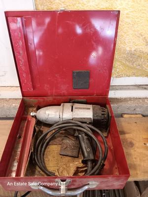 Vintage 1963 Millers Falls 1/2" ELECTRIC IMPACT WRENCH SP666 Model B with case