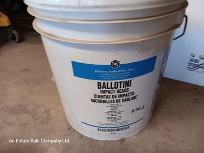 Bucket of Ballotini Impact Beads