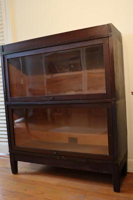 Globe-Wernicke Antique Mahogany Two-Stack Barrister Bookcase