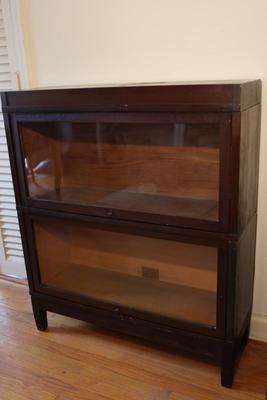 Globe-Wernicke Antique Mahogany Two-Stack Barrister Bookcase