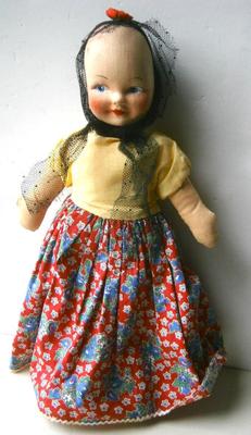 Vintage Spanish Senorita Cloth Doll