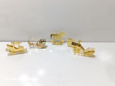 Small gold tin ornaments